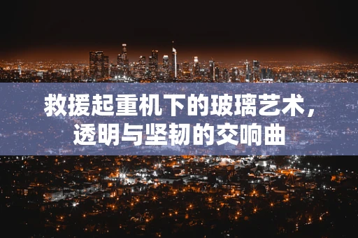 救援起重机下的玻璃艺术，透明与坚韧的交响曲