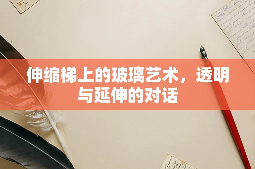 伸缩梯上的玻璃艺术，透明与延伸的对话