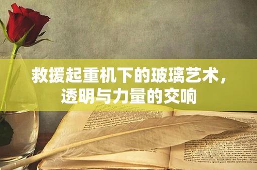 救援起重机下的玻璃艺术，透明与力量的交响