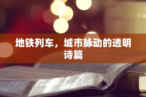 地铁列车，城市脉动的透明诗篇