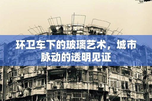 环卫车下的玻璃艺术，城市脉动的透明见证
