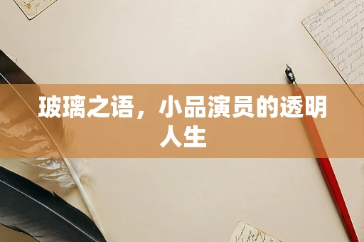 玻璃之语，小品演员的透明人生