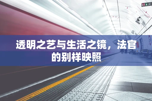 透明之艺与生活之镜，法官的别样映照