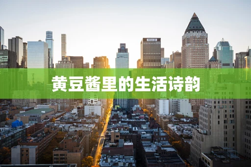 黄豆酱里的生活诗韵