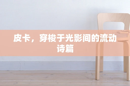 皮卡，穿梭于光影间的流动诗篇