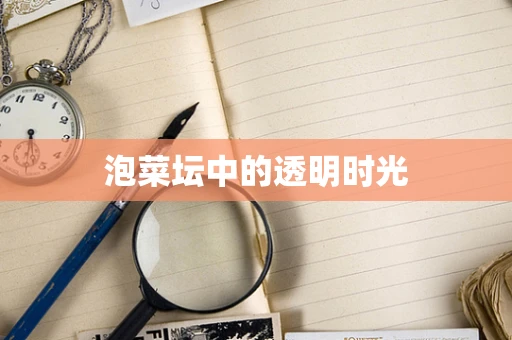 泡菜坛中的透明时光