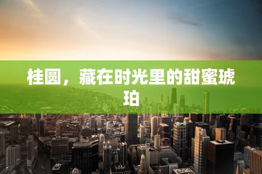 桂圆，藏在时光里的甜蜜琥珀