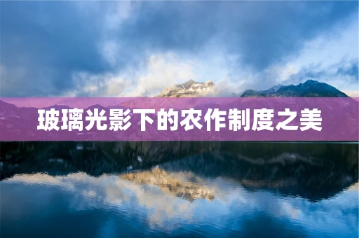 玻璃光影下的农作制度之美