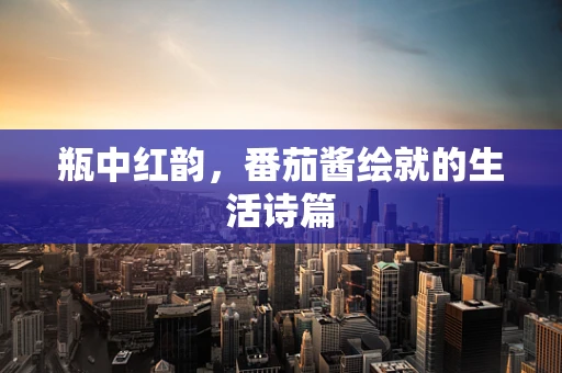 瓶中红韵，番茄酱绘就的生活诗篇