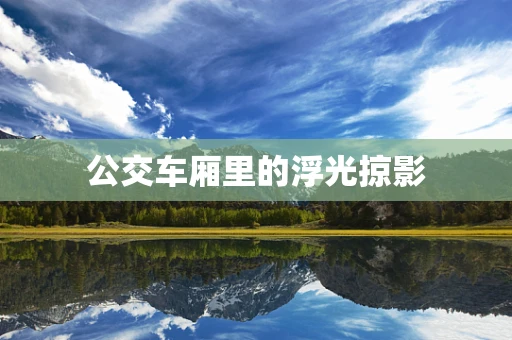 公交车厢里的浮光掠影
