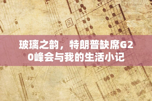 玻璃之韵,特朗普缺席G20峰会与我的生活小记 玻璃之韵,特朗普缺席G20峰会与我的生活小记